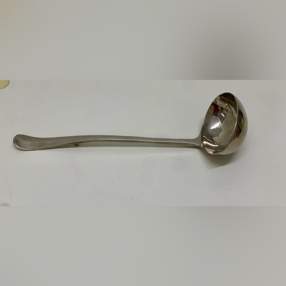 Vintage Raimond Large Raised Rattail Hook Stand Silver Plated Punch Soup Ladle - Picture 13 of 16